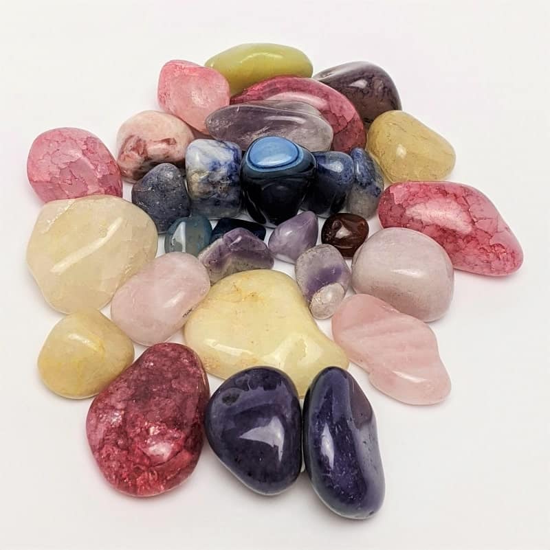 pink agate together with other agate